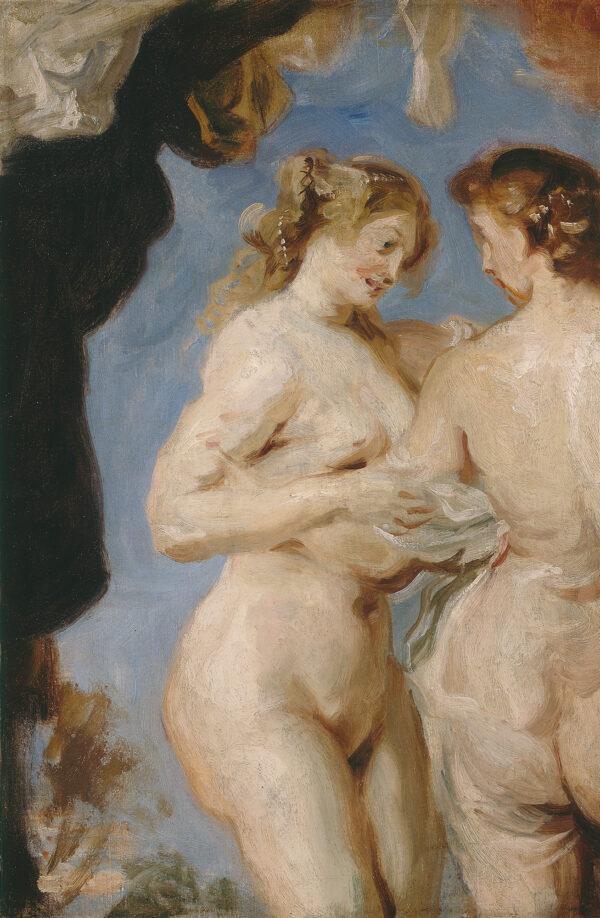 Two nude females.