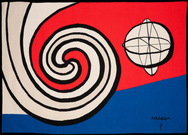Spiral and Sphere; number three in a set of six tapestries
