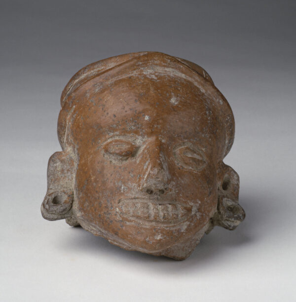 A human head fragment from a figure.