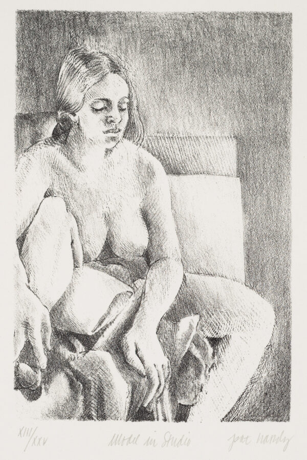 Female nude with pillow.