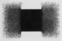 Abstraction of horizontal image: solid black in the middle and fuzzy on the sides.