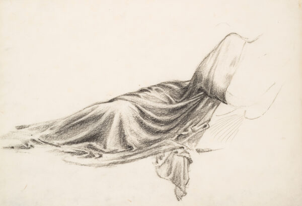Drapery for a reclining woman.