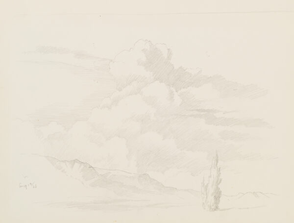 Study of Mountain Landscape with Cumulonimbus