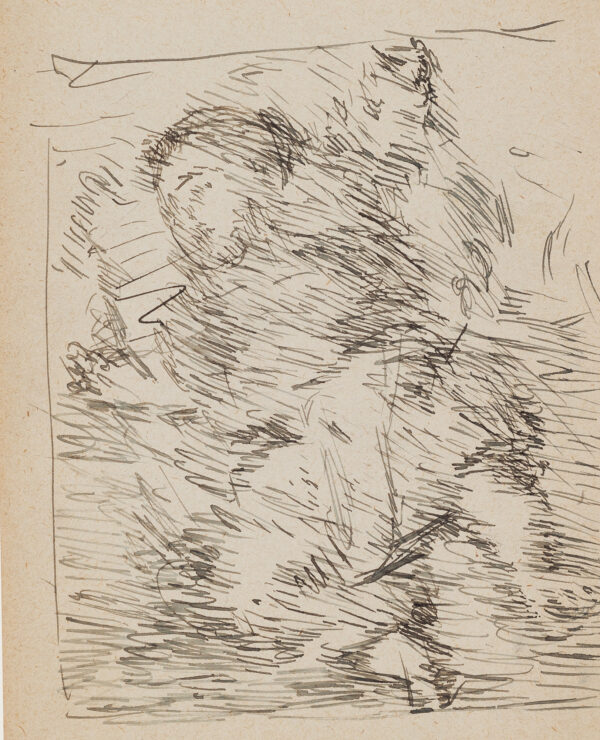 Sleeping figure.