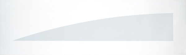 ½ of print is grey and the other ½ is white – defined by a curve.