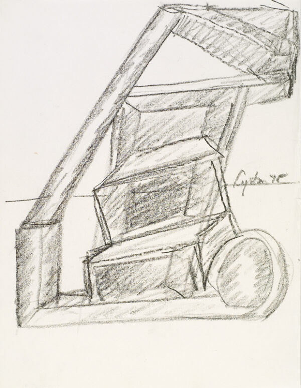 Sketch of proposed sculpture.