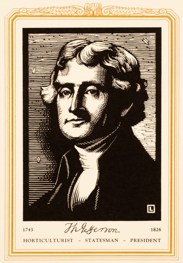 A portrait of Thomas Jefferson
