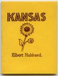 Yellow card stock cover of two sided accordion book. Two thoughts on Kansas.