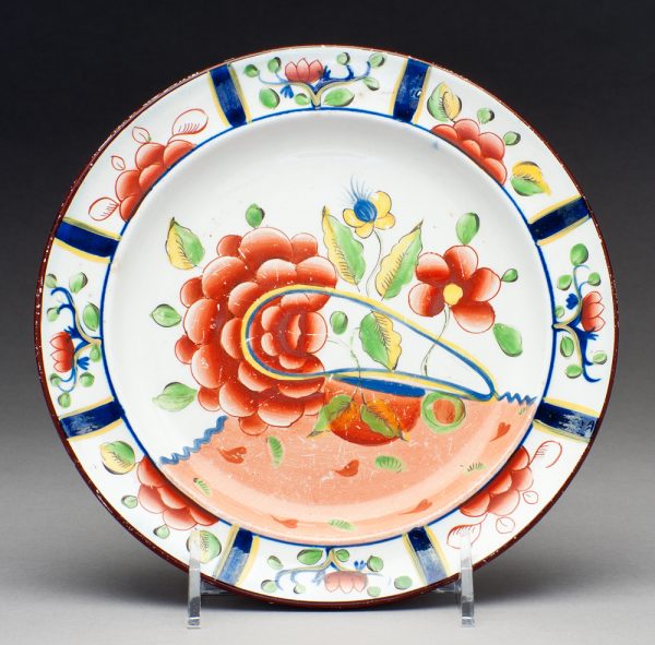 Gaudy Dutch plate in the Oyster pattern