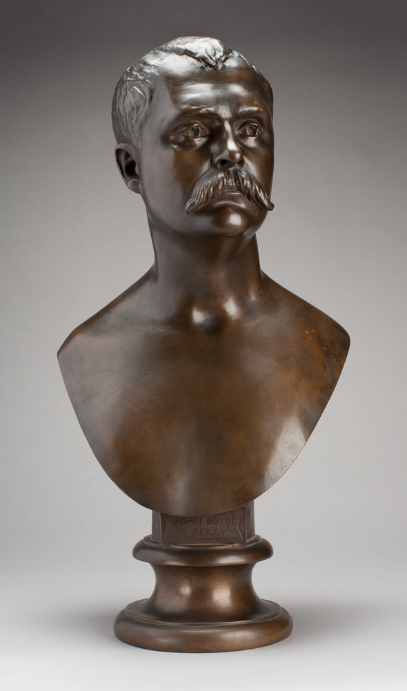 A bust of a man in a mustache