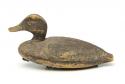 Painted wood duck decoy.