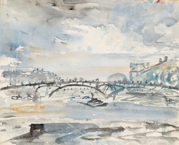 The Seine, Paris, probably Pont des Arts (famous for 