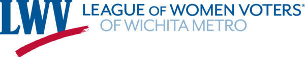 Logo with text League of Women Votes of Wichita Metro