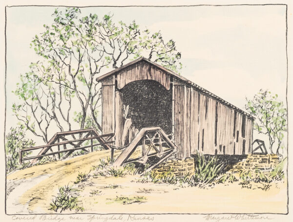 A covered bridge.