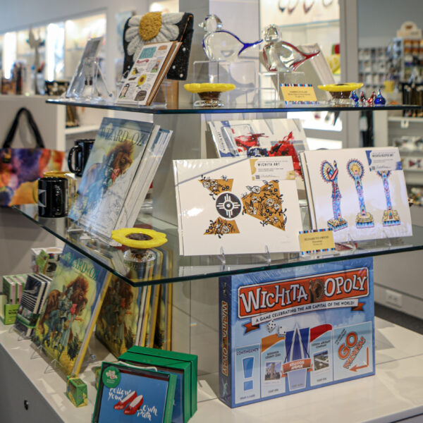 Store display with books and toys